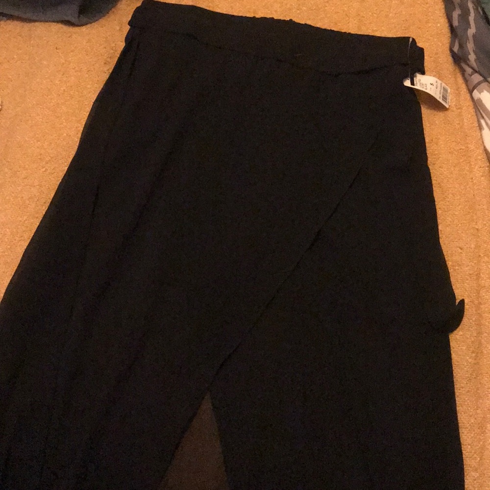 A line black skirt